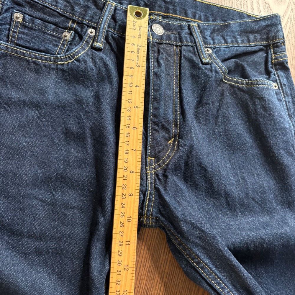 Levi's 513 Slim Straight Jeans Mens 30x30 Dark Blue Excellent Indigo Denim - Picture 3 of 10